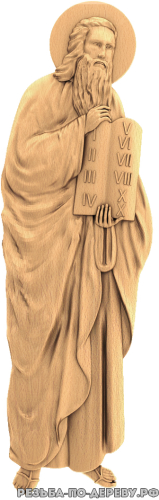 Резная икона Моисей Мурин #2 из дерева
